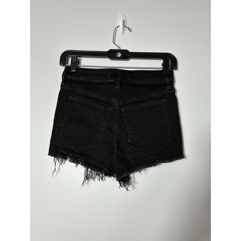 Free People We The Free Mid Rise Denim Shorts Sz 26 Black 2" Inseam Classic - Picture 2 of 8